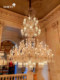 Bakala French-Style Villa with Open Living Room and Dining Room, Duplex Loft, Luxurious and High-End Atmospheric Crystal Chandelier