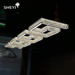 Versace Italian Light Luxury Style Suitable for Versace La Greca Imported Crystal Chandelier Dining Room Island Bench Strip Light