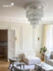 French-Style Murano Living Room Chandelier for Vintage Villa Loft with High Ceilings, Handmade Murano Crystal Glass Lamp