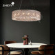 Egyptian Imported Crystal Italian-Style Light Luxury Villa Living Room Songbek Round Crystal Chandelier Dining Room Bedroom High-End Lamp