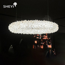 Italian Accessible Luxury Imported Natural Crystal Chandelier Bedroom Restaurant Classy French Style Living Room Main Light Ring Chandelier