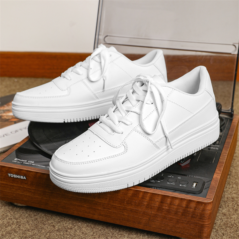 48 Large Size White Sneakers Men's Shoes New Casual Sports Shoes Men's Versatile Trendy Shoes Student Breathable White Shoes