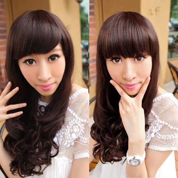 罗艺美假发 女 长 卷 蓬松逼真 长卷发大波浪长发 时尚可爱中卷发