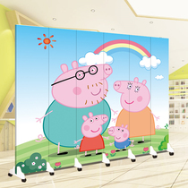 Custom Home Creative Screen Decoration Partition Wall Kindergarten Childrens Room Cartoon Living Room Bedroom Shelter Cloth