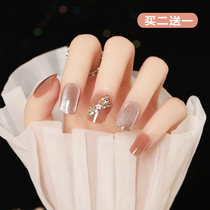 Iced cryolite cat eye finished wearable mealnail patch with a long section detachable advanced senses fake nail sticker