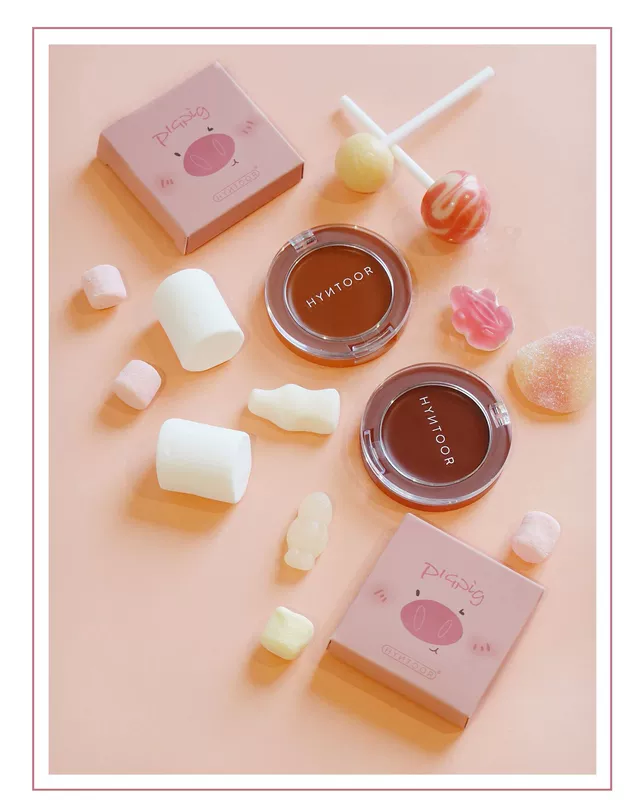 Black pig pig pig blush hyntoor black blush cream cream mousse nude trang điểm tự nhiên không dễ tẩy rouge - Blush / Cochineal