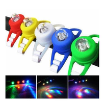 Wholesale colorful frog lights silicone warning taillights mountain bike lights multi-color warning lights colorful lights