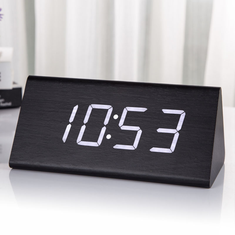 Fashion alarm clock creative luminous muted electronic clock muji ijia seat clock tower clock bedroom living room haunted student-Taobao