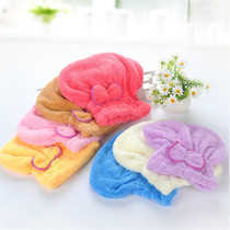 Coral velvet quick-drying cap Super absorbent dry hair cap dry artifact Cute Baotou adult shower cap thickened without hair loss