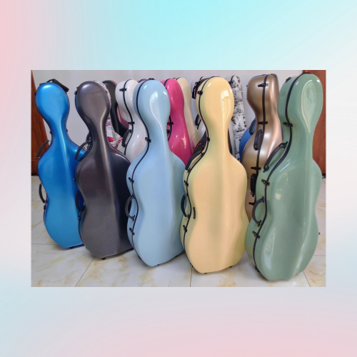Cello Case, Flight Case, Ultra-Light Carbon Fiber, 3/4 and 4/4 Universal, Can Be Carried on an Airplane, Checked In, Pressure-Resistant, Drop-Resistant, Rain-Proof