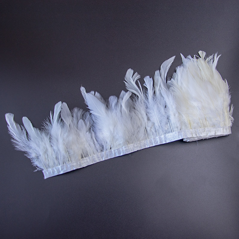 White Swimming Cloth Side Clothing Accessories DIY Handmade Feather Accessories Lace 2-yard Feather White Chicken Fur Decorative material