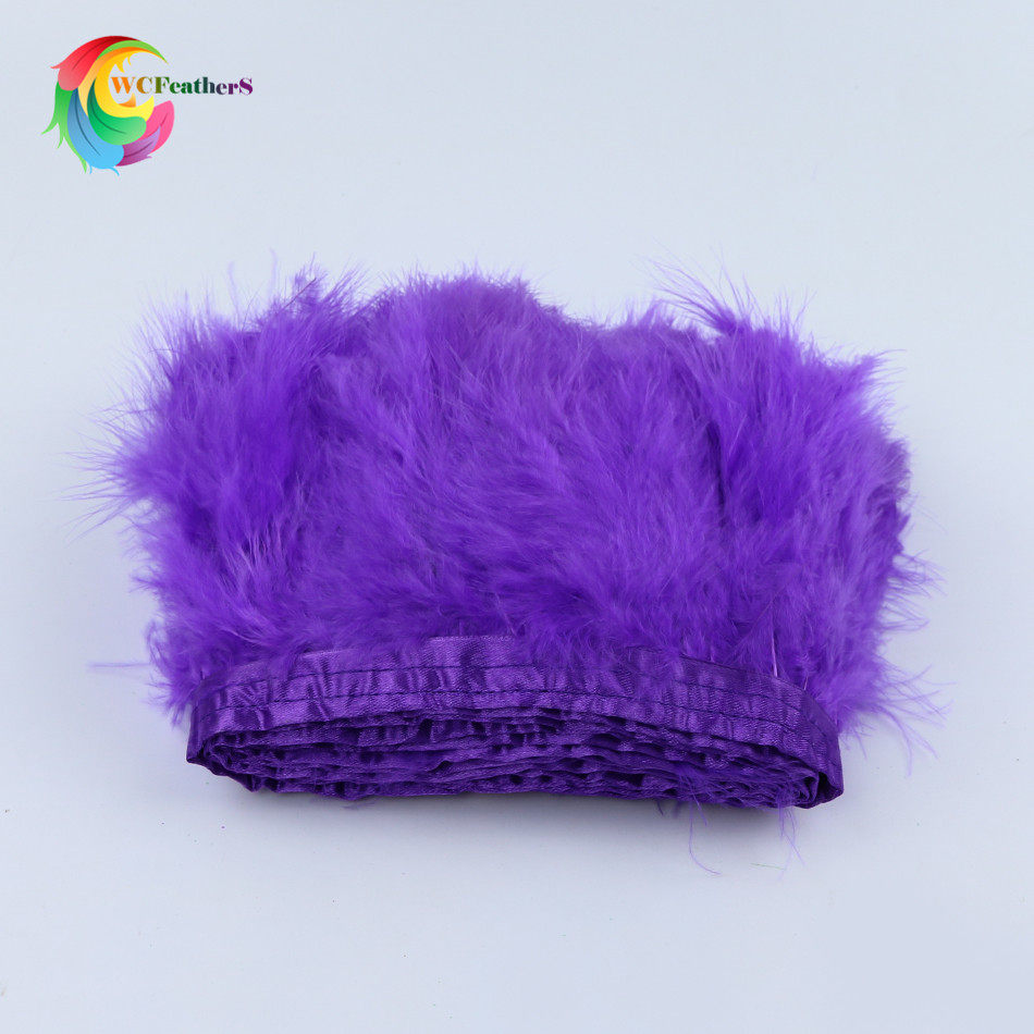 New products listed turkey fur lace full velvet with DIY accessories headdress 2 meters a pack of dark purple