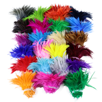 diy handmade white chicken tip feathers colorful feather decoration jewelry clothing accessories jewelry dream catcher production materials