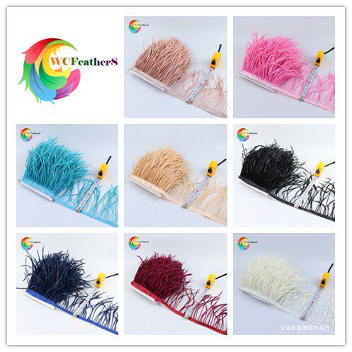 Winemaker Feather Manufacturer Direct Selling Goose single side Torn Cloth Side Shoe Cap Accessories Feather Skirt 8 Color Optional