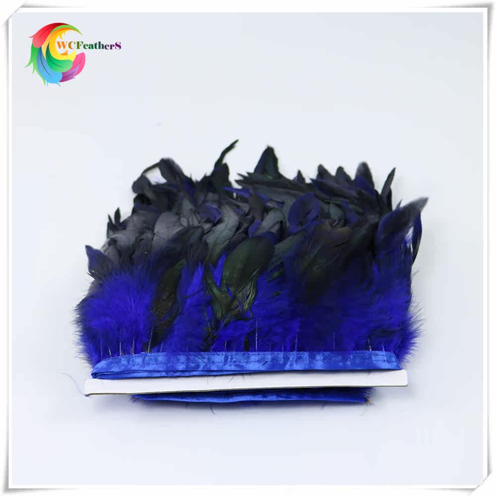 Warm book Feather accessories Clothing accessories Feather lace Green swimming bright black bag cloth edge cloth strip Blue color