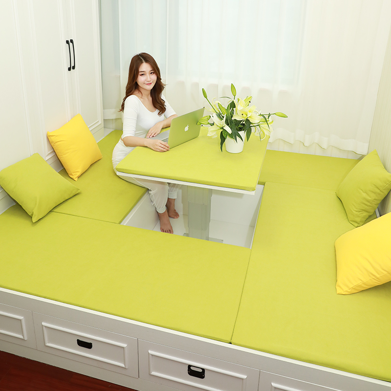 Heated tatami mat custom-made floor mat custom-made kang mat coconut palm bedroom children's bay window mat tatami rice pastoral simplicity