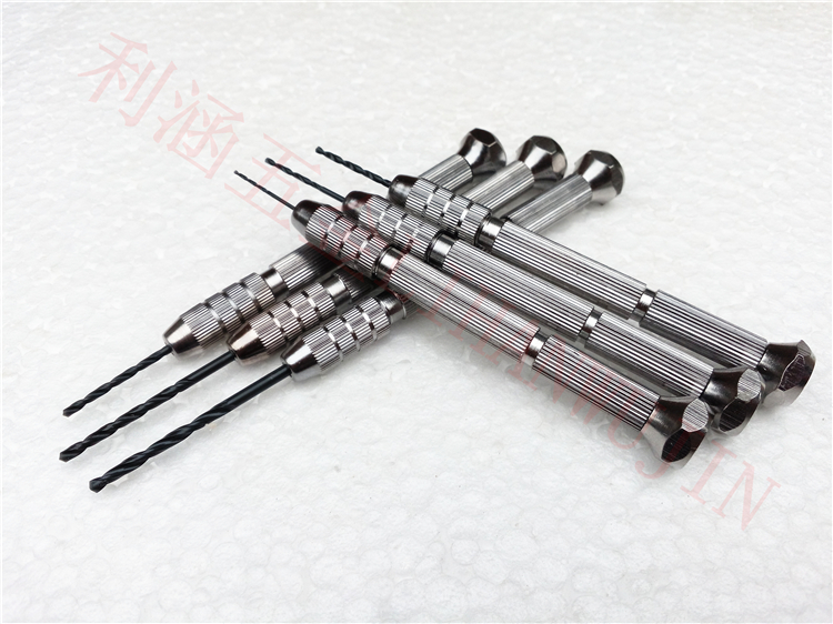 Khoan tay nhỏ khoan hổ phách sáp ong sáp óc chó mô hình wenwan mắt khoan lỗ công cụ khoan tay