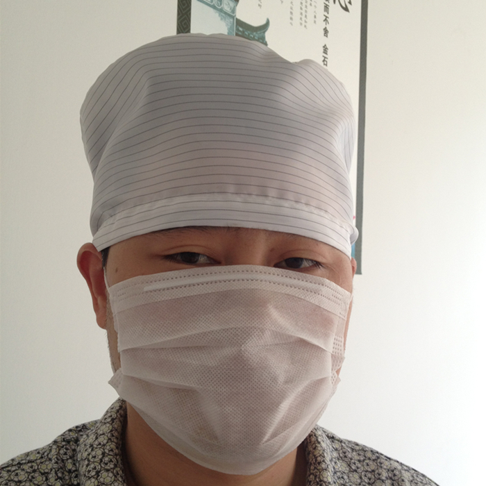 Antistatic dust-free cap straight cylinder round cap clean purifying dust-free cap food drug factory with cap able to order breathable window