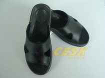Anti-static slippers anti-static black PU slippers clean room purification dust-free clean bio-pharmaceutical slippers