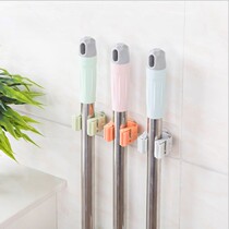 Punch-free hanging mop rack multi-purpose toilet balcony adhesive hook bathroom hook broom hanger seat clip wall hanging