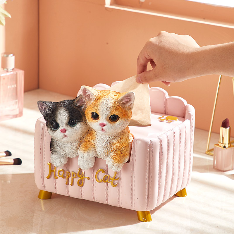 Cute Home Paper Towel Box Xuan Guan Swing Piece Containing Box Creative Living Room Tea Table Sanitary Paper Box Dining Room Extraction Type Sanitary Paper Box