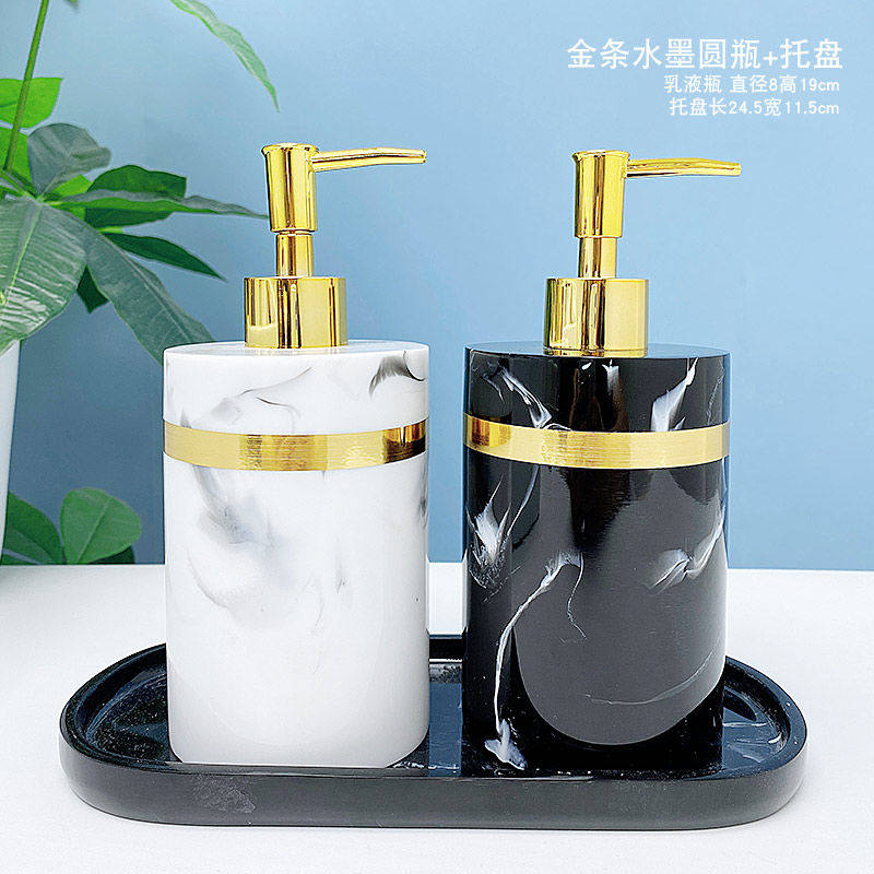 Hotel handwashing liquid bottle shampoo bath bottle washing liquid packaging bottle press bottle lotion package European style