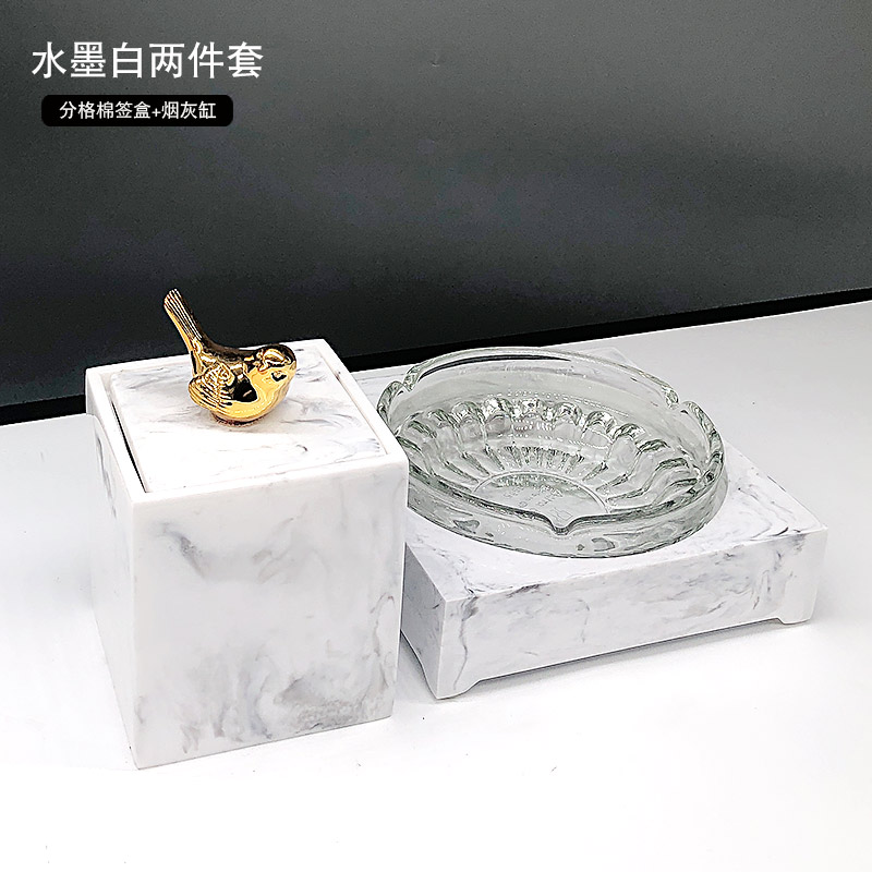 Nordic Big Tobacco Ashtray Home Retro Modern Minimalist Dining Room Tea Table Creative Individuality Trendy Glass Smock Cylinders