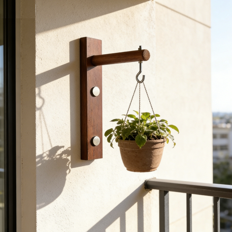 Solid Wood Extended Balcony Hanging Rack Outdoor Door Wall Mount Rack Hanging Basket Green Plant Birdcage Hook Hanging Lanterns Reinforced Load-Bearing Solid Wood Extended Balcony Hanging Rack Outdoor Door Wall Mount Rack Hanging Basket Green Plant Birdcage Hook Hanging Lanterns Reinforced Load-Bearing