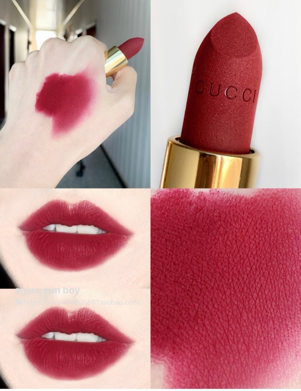 🔥断货王预警！Gucci金管口红试色天花板来了💄601/505/208/204/200/308