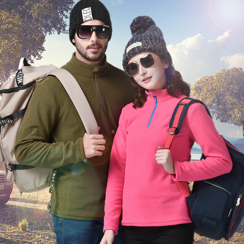 Autumn Winter Outdoor Set Head Grip Suede Clothes Men And Women's Submachine Clothing Liner Thickened Warm Rocking Grain Suede Coat Windproof Jacket