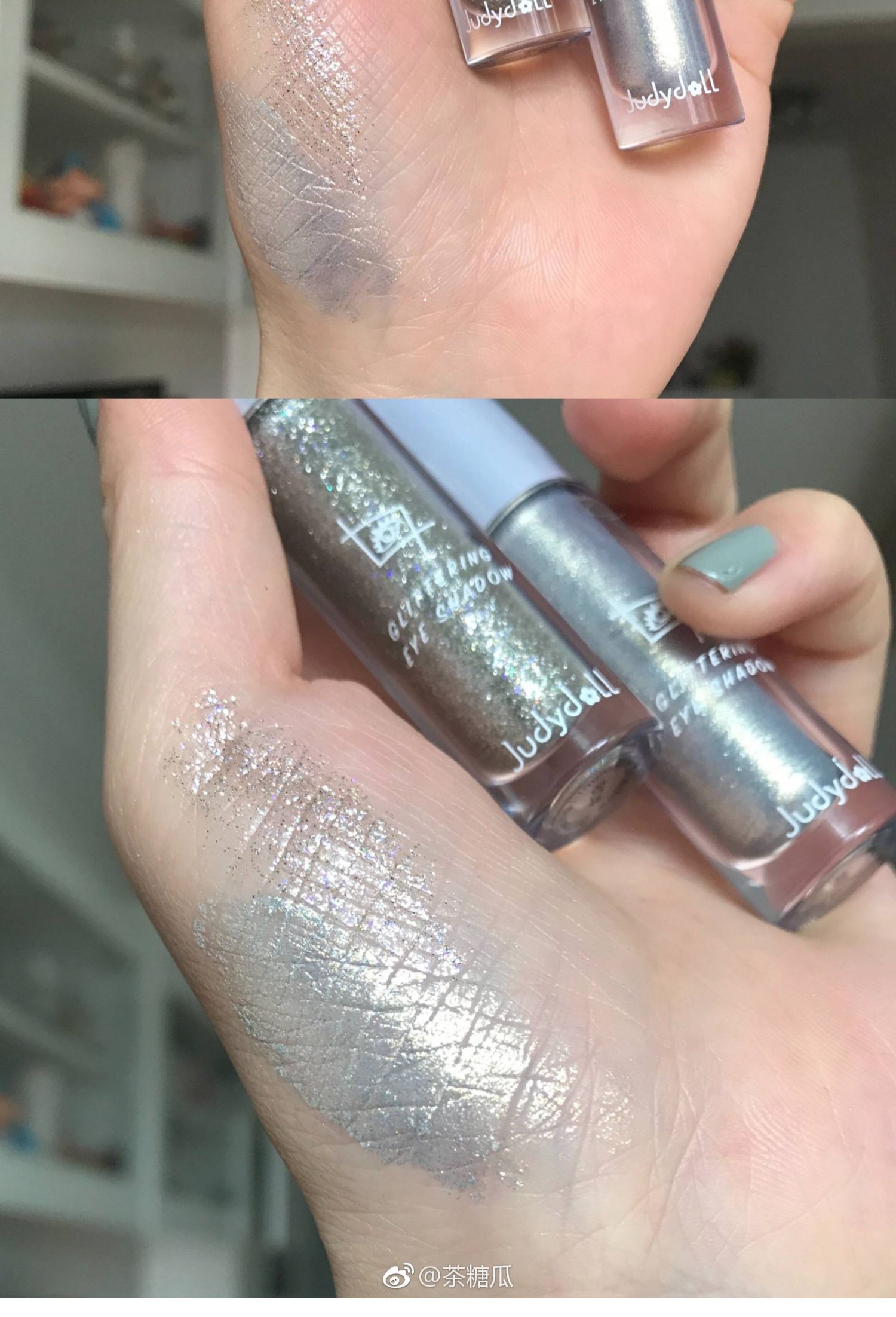 Judydoll cam lỏng chất lỏng bóng mắt nằm tằm lớn flash phân cực ánh sáng nhấp nháy 08 11 10 màu mới - Bóng mắt bảng phấn mắt coco venus