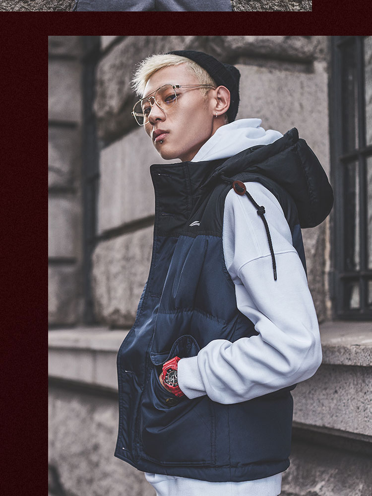 Li Ning down vest nam 2018 mùa đông mới thể thao áo khoác ấm áp mùa đông vịt trắng xuống quần áo thể thao áo khoác thể thao nam adidas