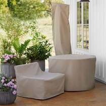 Customized outdoor table rain cover chair outdoor table cover airtight waterproof cover sunscreen courtyard table and chair cover khaki