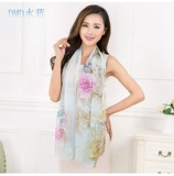 Летний шифоновый длинный универсальный большой шарф, накидка, в корейском стиле, защита от солнца