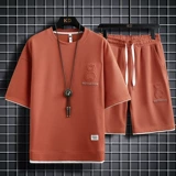 Футболка с коротким рукавом для отдыха, тонкий дышащий комплект, шорты, штаны