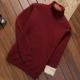 8515 бордовый высокий воротник плюс бархат и утолщение