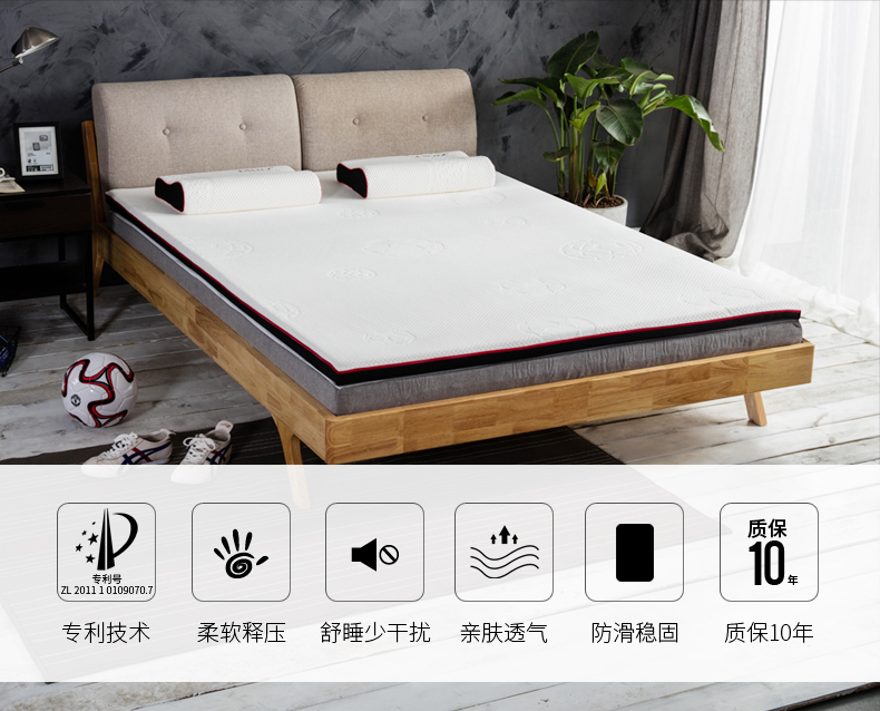 Mlily bộ nhớ bọt nệm Manchester United giấc mơ lily dày xốp đệm nệm tatami hostel mat 1.8m - Nệm nệm kim đan