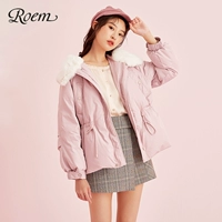 Roem Зимний модный розовый милый пуховик, куртка, в корейском стиле