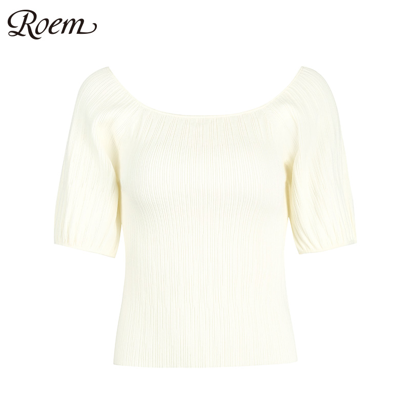 Roem rơi phụ nữ mới phụ nữ thời trang ăn mặc công chúa phong cách đan áo len RCKW93702M