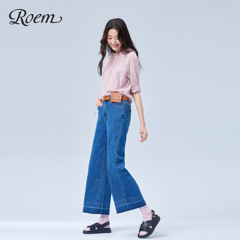 Roem Summer Ladies Simple Casual RCKW92505S áo len trùm đầu Loose Knit