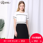 Roem Robe của Phụ Nữ mới dày dòng ren khâu mẫu ladies ăn mặc Một chiếc váy RCOW73701C