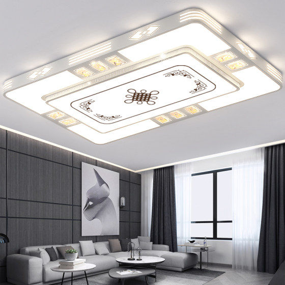 New Chinese-Style Living Room Lamp, Modern, Simple, Elegant, Super Bright, 2026 Smart Voice-Controlled Led Ceiling Lamp, Whole House Package