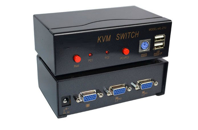 KVM switch VGA switch USB port KVM switch 2 in 1 out HD distribution switcher