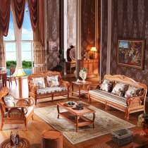 Rattan sofa Living room combination rattan chair sofa Five-piece rattan bamboo sofa Solid wood sofa Rattan wood sofa Rattan woven furniture