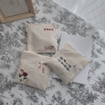 nullthing Original Lovely Embroidery Canvas Change Wallet for Art Aunt in Pack Pack