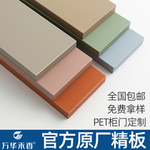 Morandi PET cabinet door customized Wanhua and scents plate fine plate wardrobe door panel OSB Eupine plate Aige plate cabinet door