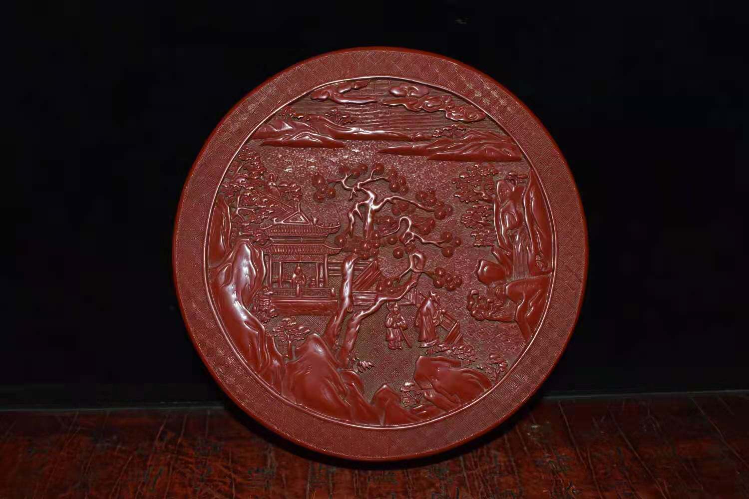 Folk Collection Old lacquerware First accessories box diameter 22 cm
