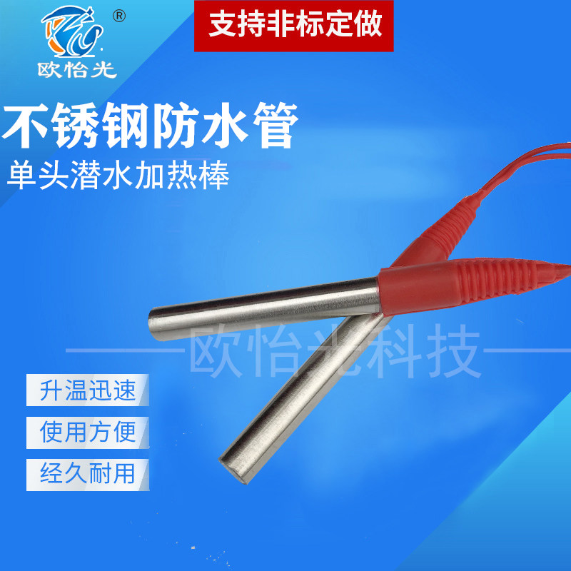 Diving single head tank water basin heating rod electric heating tube heating tube diving bucket heating tube heater 220V