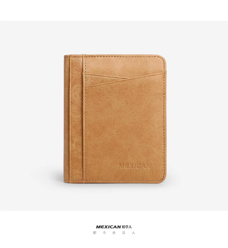 Scarecrow Card Pack Male 2018 New Leather Card Chủ Slim Compact Thẻ Túi Giấy phép lái xe Bao da Nam Đa chức năng