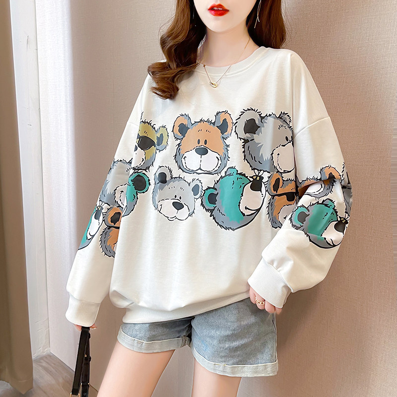 Pregnancy Woman Dress Spring Autumn New Long Sleeve T-shirt Woman Han Version Spring 2022 New Printed Slim Fit Cotton T Female Blouse Tide